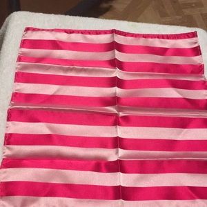 Pink striped pocket square